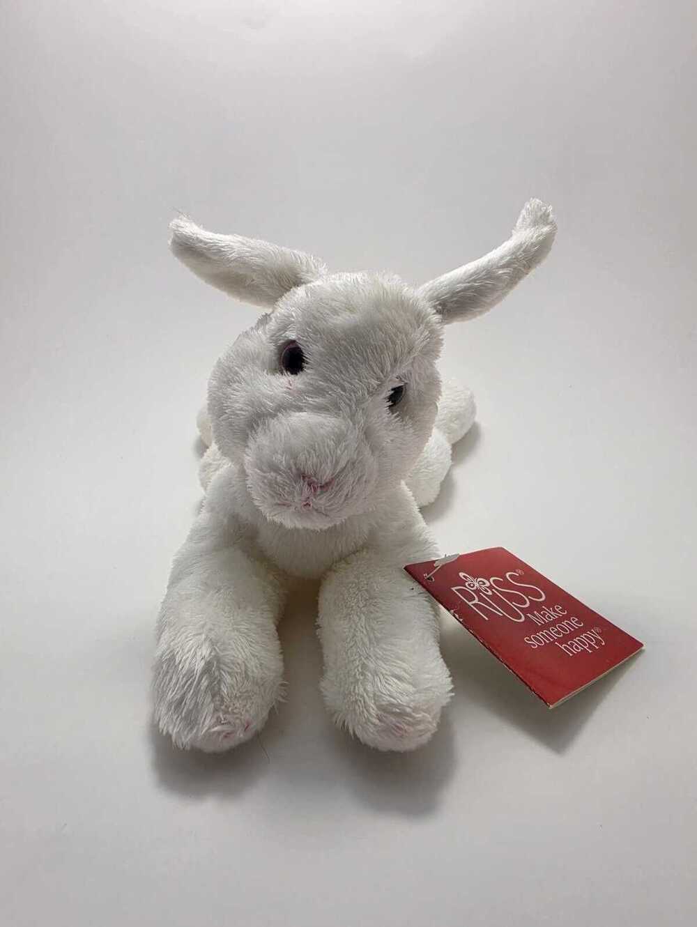 Russ Plush "Meadowdale" the White Bunny - Soft New with Tags (8 inch)